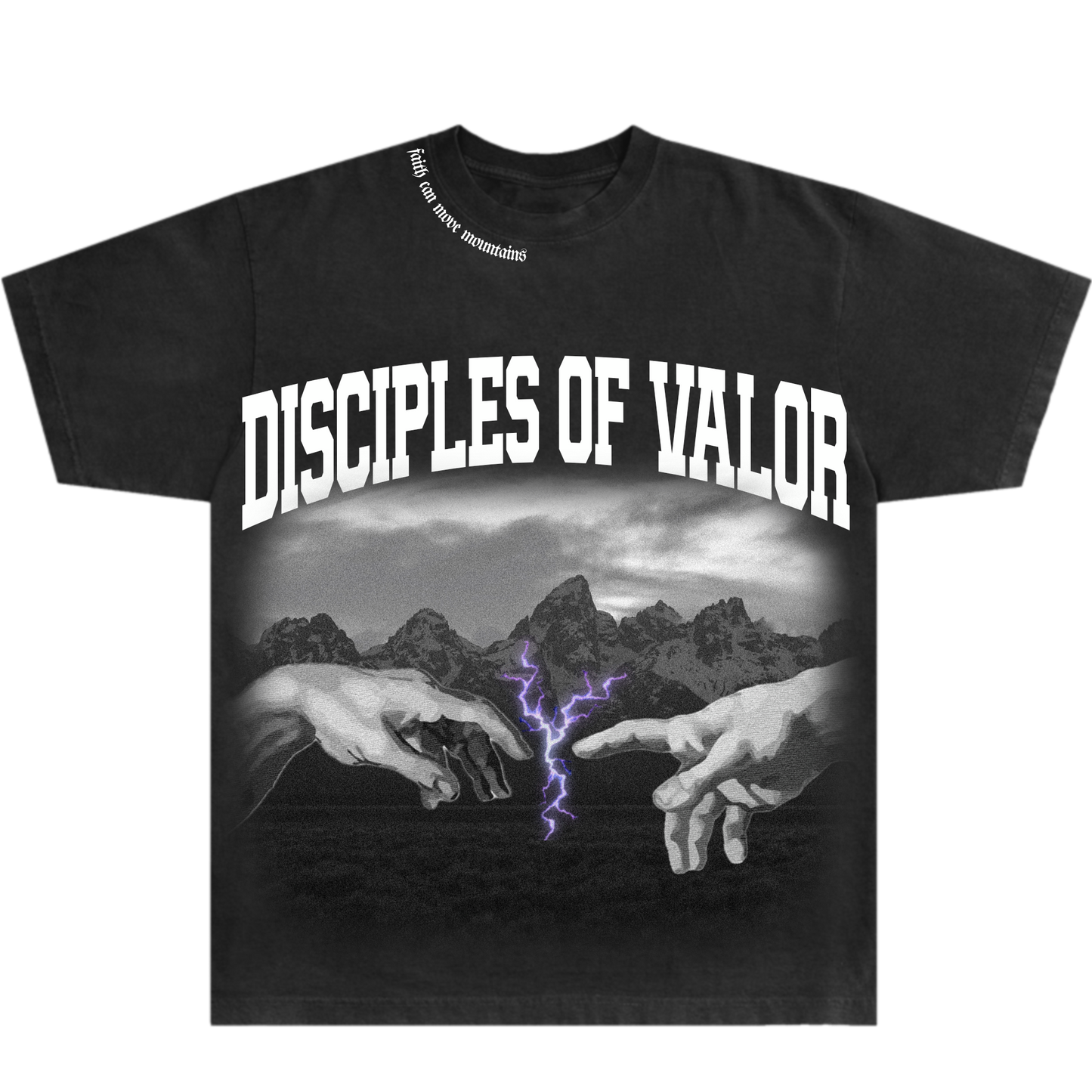 Disciples of Valor's 'Faith Can Move Mountains' Pump Cover Tee